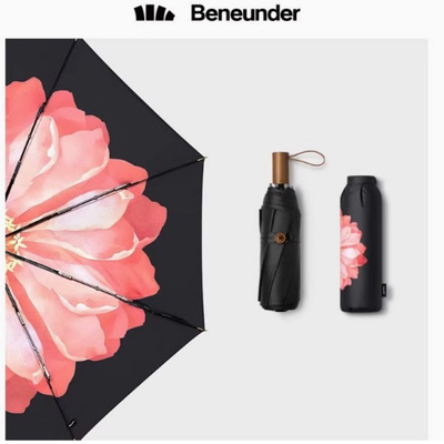 蕉下雙層小黑傘系列(黑膠三折傘)